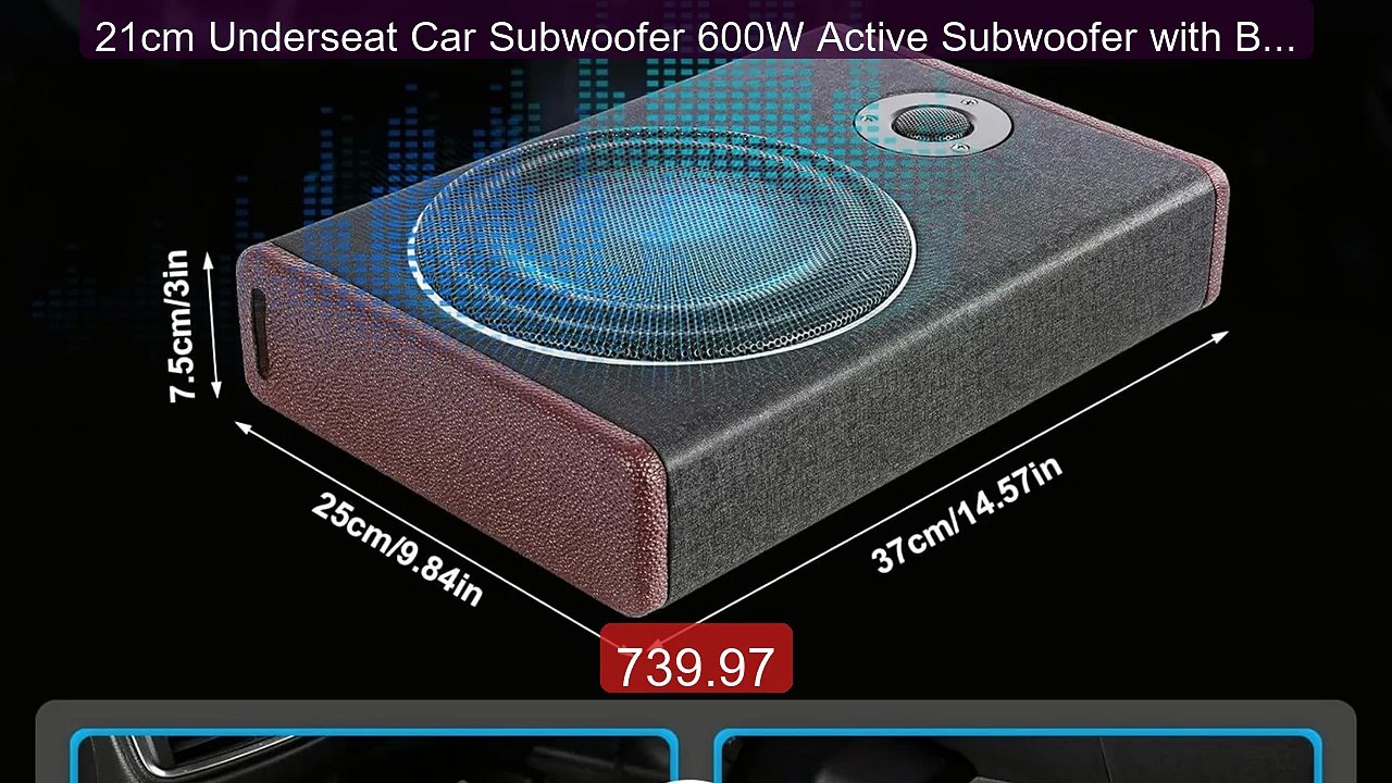 21cm Underseat Car Subwoofer 600W Active Subwoofer with Built... -- Amazing Value 2026 | Must Have!