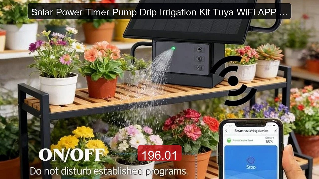 Solar Power Timer Pump Drip Irrigation Kit Tuya WiFi APP Re... -- Top Pick 2026 | Unbeatable Price!