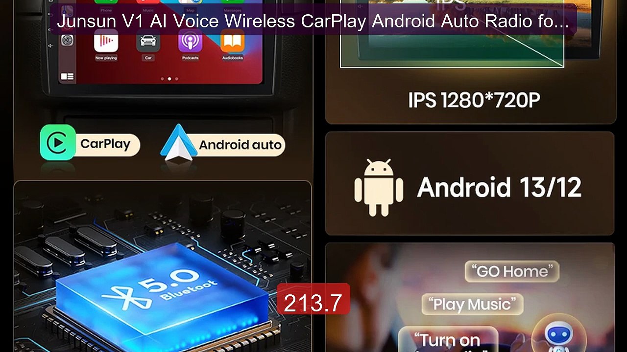 Junsun V1 AI Voice Wireless CarPlay Android Auto Radio for Peugeot... -- Best Deal 2026 | Shop Now!