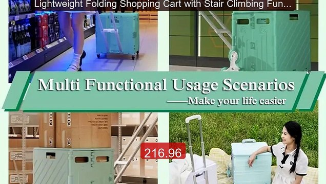 Lightweight Folding Shopping Cart with Stair Climbing Funct... Top Pick 2026 | Unbeatable Price!