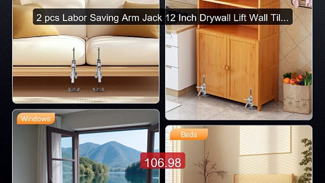 2 pcs Labor Saving Arm Jack 12 Inch Drywall Lift Wall Tile Locator ... -- Top Rated 2026 | Buy Now!