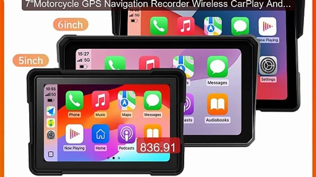 7 Motorcycle GPS Navigation Recorder Wireless CarPlay Android Auto ... Top Rated 2026 | Buy Now!