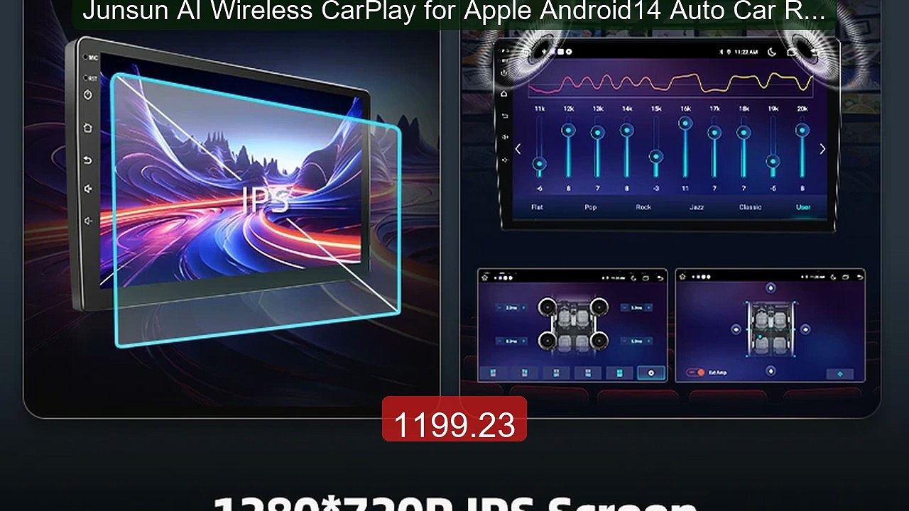 Junsun AI Wireless CarPlay for Apple Android14 Auto Car Rad... -- Top Pick 2026 | Unbeatable Price!
