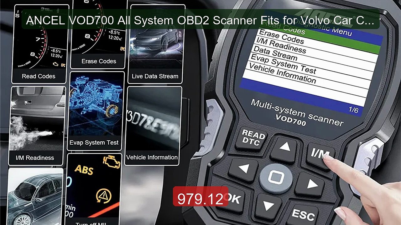 ANCEL VOD700 All System OBD2 Scanner Fits for Volvo Car Cod... -- Top Pick 2026 | Unbeatable Price!