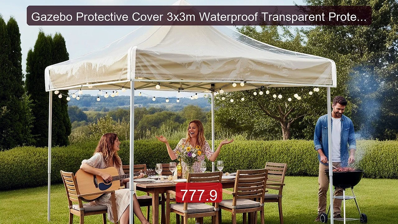 Gazebo Protective Cover 3x3m Waterproof Transparent Protective... -- Hot Deal 2026 | Limited Offer!
