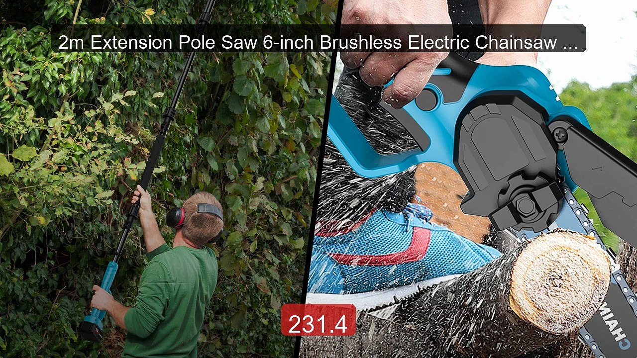 2m Extension Pole Saw 6-inch Brushless Electric Chainsaw High... -- Amazing Value 2026 | Must Have!