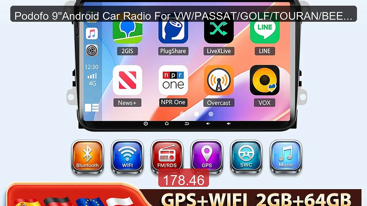 Podofo 9''Android Car Radio For VW/PASSAT/GOLF/TOURAN/BEETLE Multim... -- Top Rated 2026 | Buy Now!
