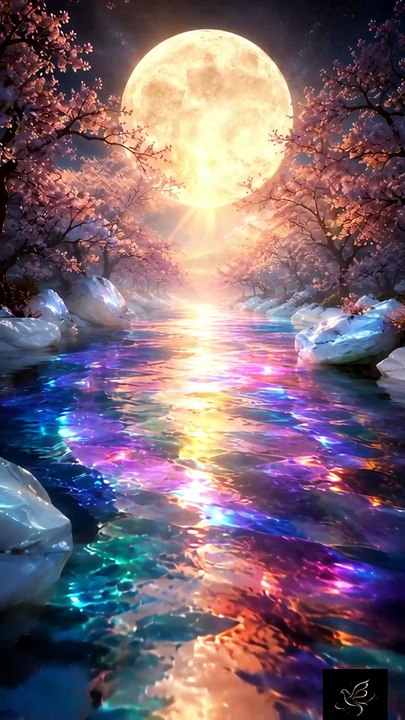 Moonlit Serenity 🌕 | A Breathtaking Cosmic Fantasy Dreamscape in 4K Cinematic
