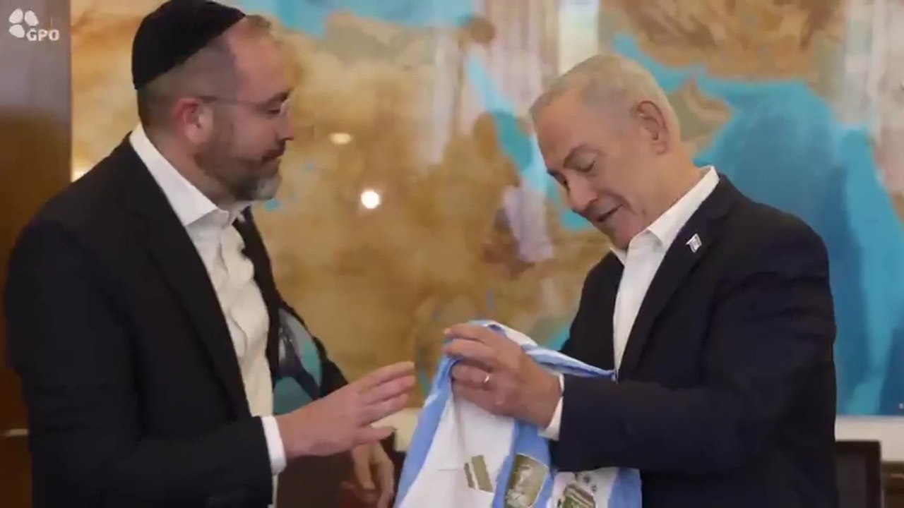 NETANYAHU shows support for ARGENTINA before WORLD CUP FINAL: "Good luck" message to MILEI