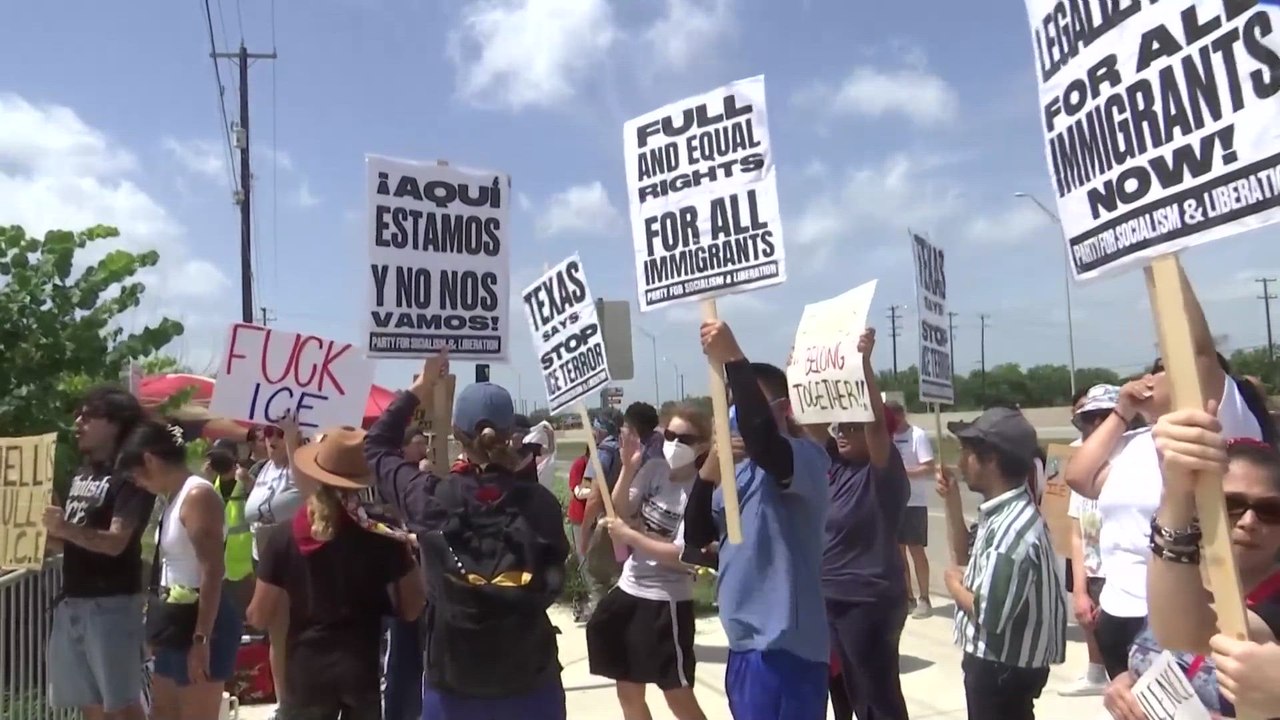 ANTI-ICE PROTEST erupts in SAN ANTONIO over planned 1,500-bed DETENTION CENTER