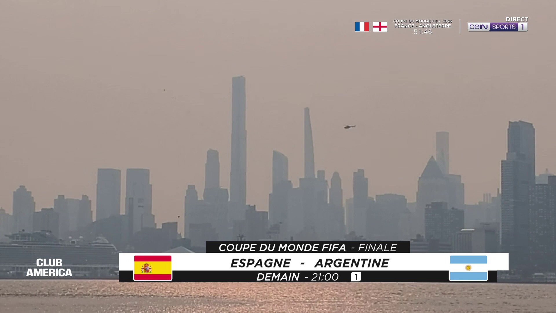 Coupe du Monde 2026 : Tempête et nuage toxique, l'apocalypse à New York à 24h de la finale entre l'Espagne et l'Argentine