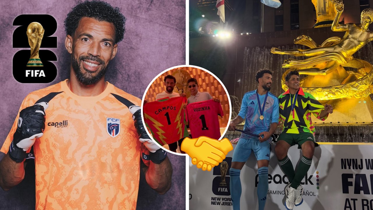 Jorge Campos presume en redes su intercambio de playeras con Vozinha, aquí el momento