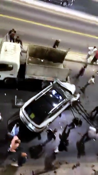 حادث مروع على أوتستراد الزرقاء نفق مستشفى الزيتونة