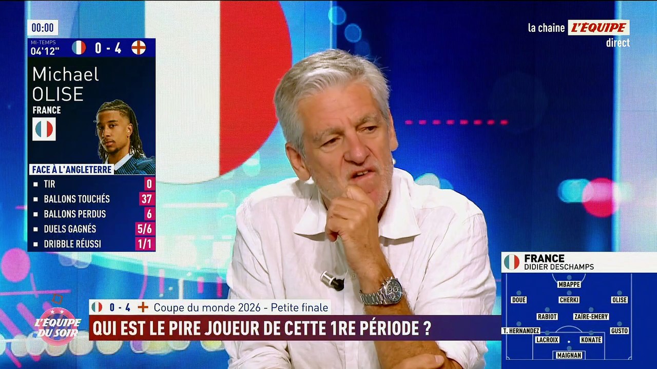 Didier Deschamps fait quatre changements à la mi-temps du match pour la 3e place de la Coupe du monde après une première période catastrophique - Foot - Coupe du monde 2026