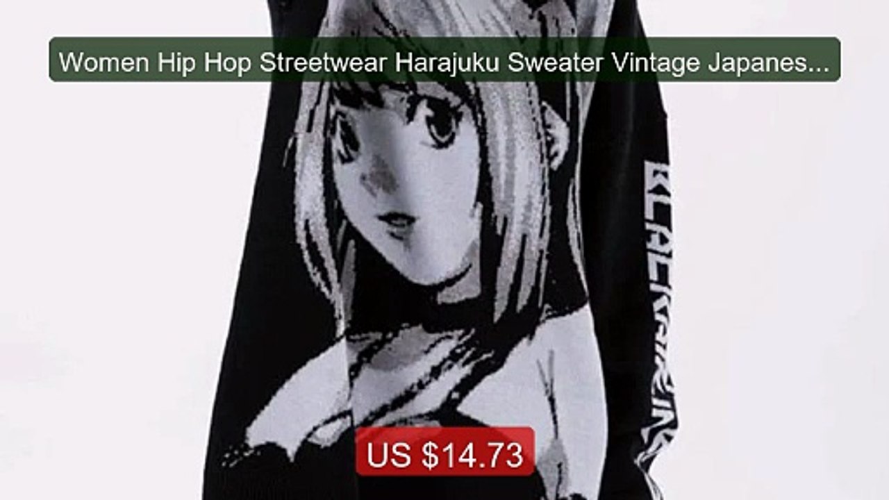 Women Hip Hop Streetwear Harajuku Sweater Vintage Japanese Sty... -- Best Buy 2026 | Great Quality!