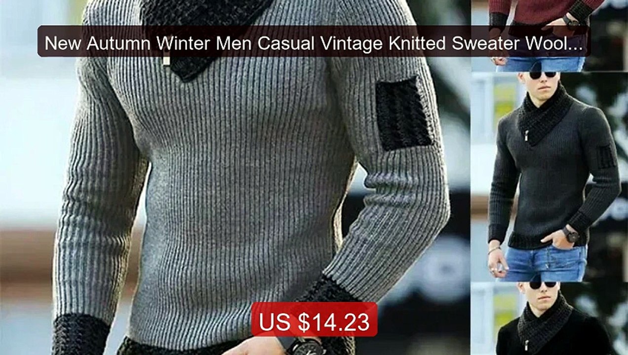 New Autumn Winter Men Casual Vintage Knitted Sweater Wool Turt... -- Best Buy 2026 | Great Quality!
