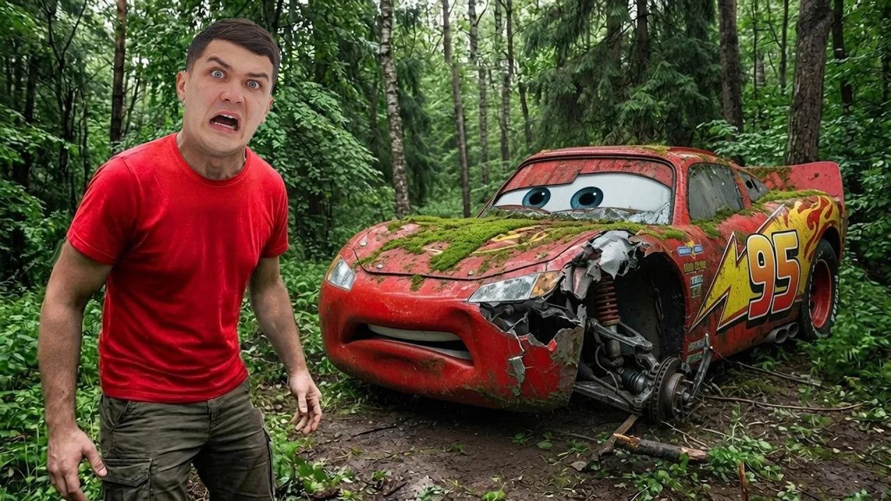 We Found an Abandoned Lightning McQueen in the Woods! Did He Crash?