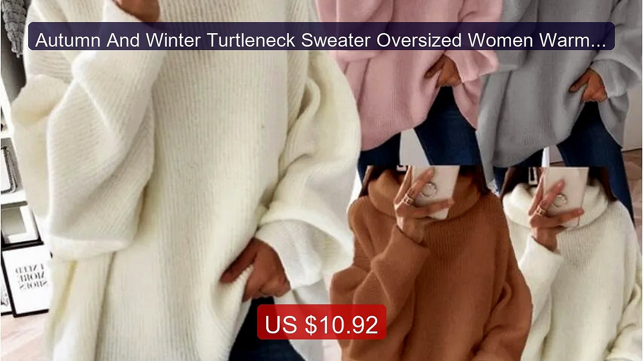 Autumn And Winter Turtleneck Sweater Oversized Women Warm Kni... -- Amazing Value 2026 | Must Have!