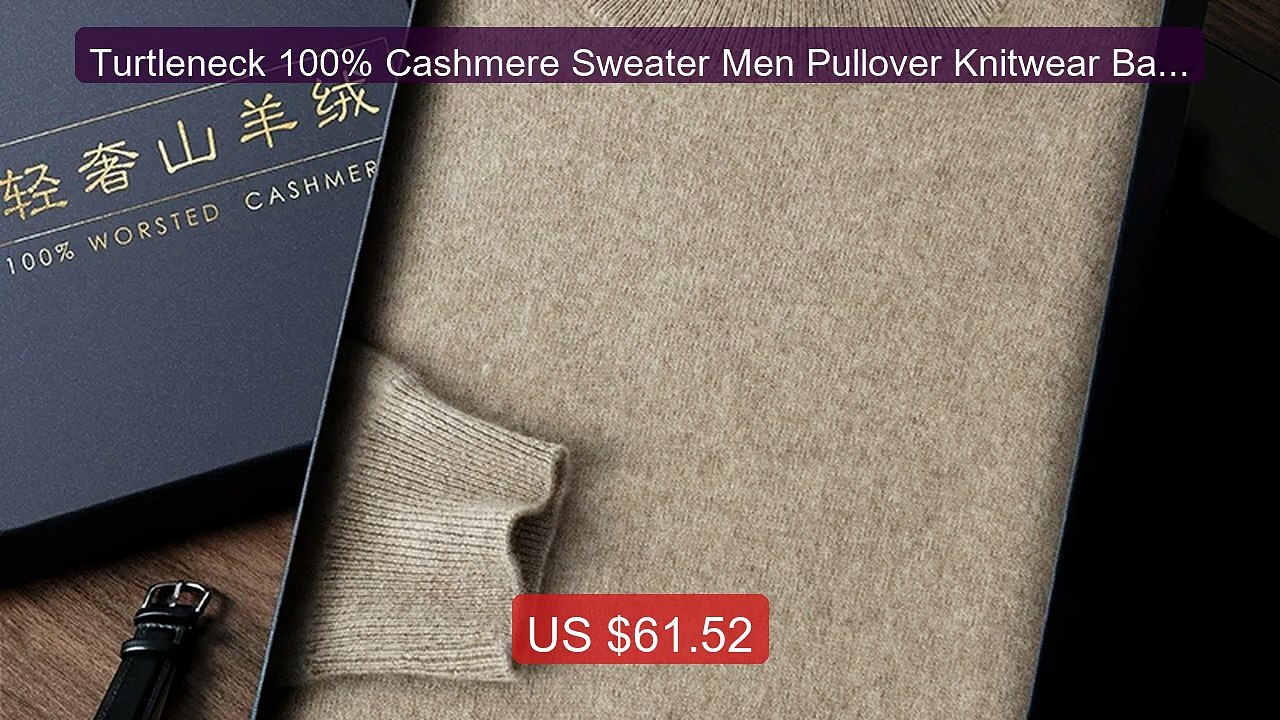Turtleneck 100% Cashmere Sweater Men Pullover Knitwear Basi... -- Top Pick 2026 | Unbeatable Price!