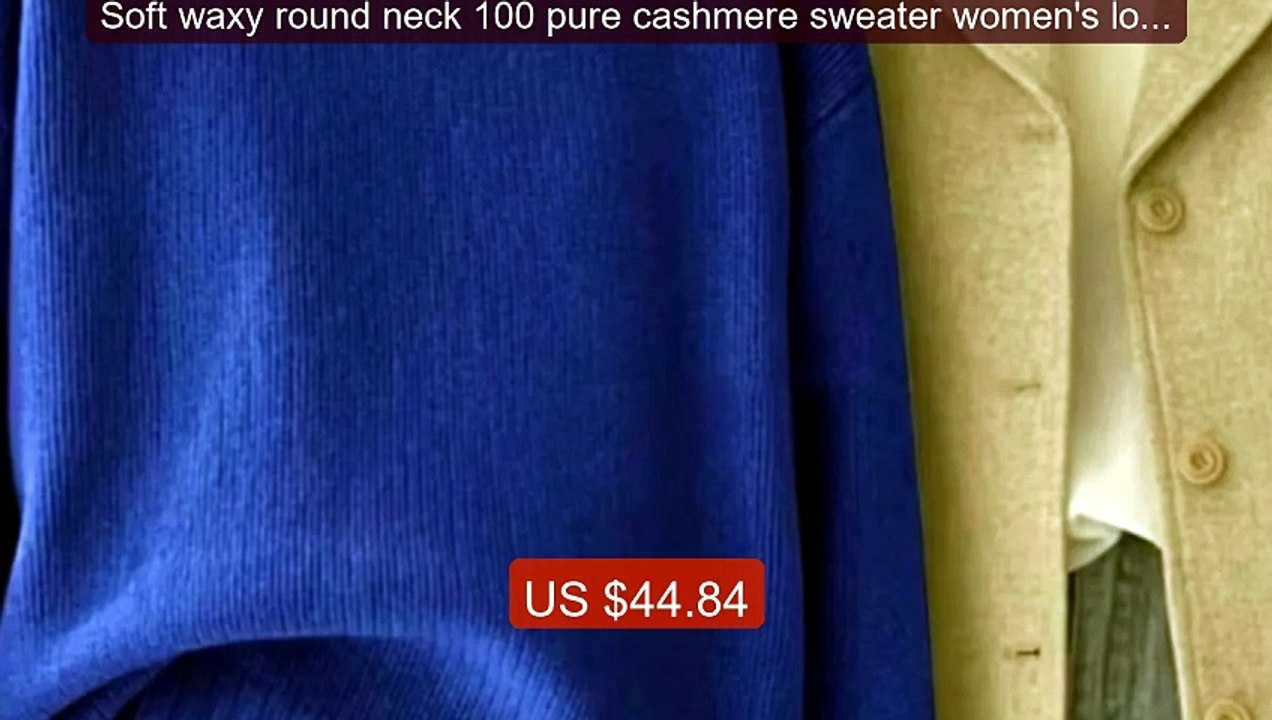 Soft waxy round neck 100 pure cashmere sweater women's loos... -- Top Pick 2026 | Unbeatable Price!