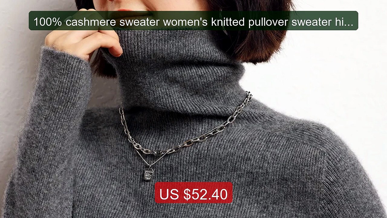 100% cashmere sweater women's knitted pullover sweater high... -- Top Pick 2026 | Unbeatable Price!