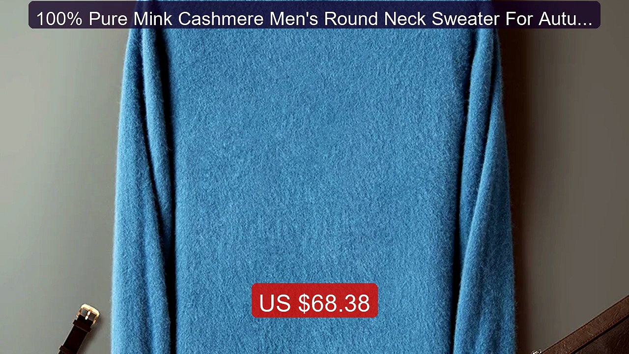100% Pure Mink Cashmere Men's Round Neck Sweater For Autumn W... -- Amazing Value 2026 | Must Have!