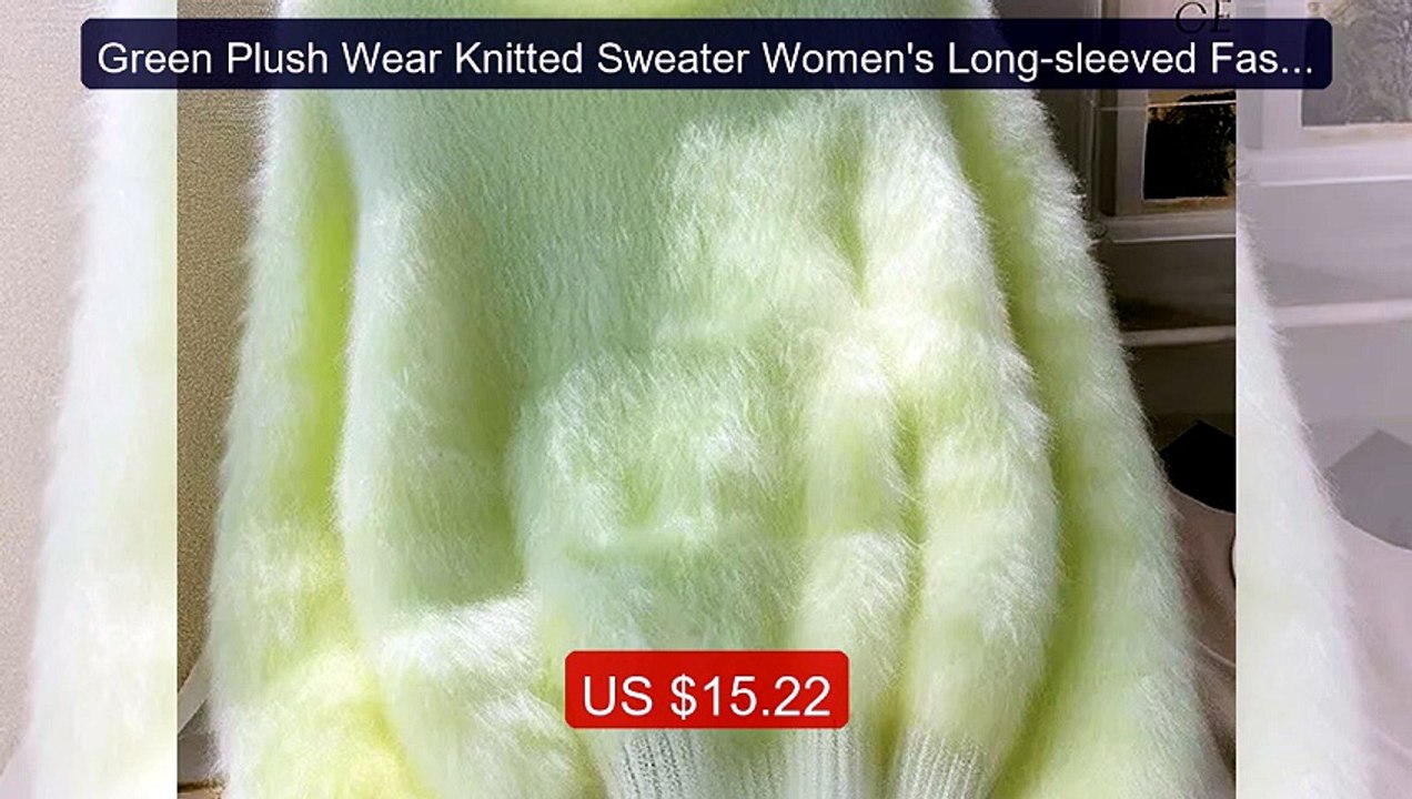 Green Plush Wear Knitted Sweater Women's Long-sleeved Fashion... -- Amazing Value 2026 | Must Have!