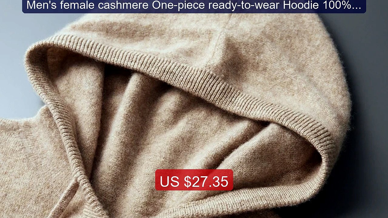 Men's female cashmere One-piece ready-to-wear Hoodie 100% Merino W... -- Best Deal 2026 | Shop Now!