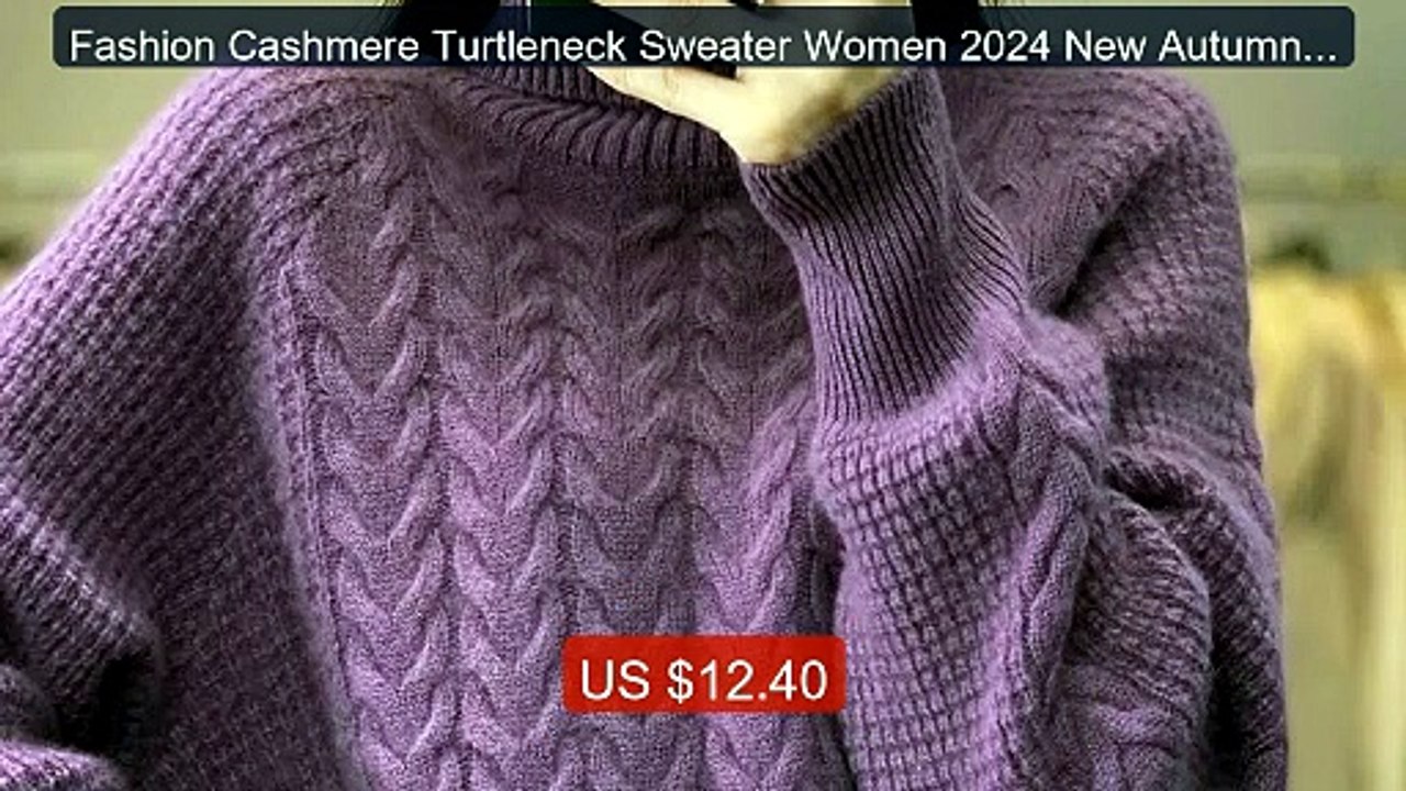 Fashion Cashmere Turtleneck Sweater Women 2024 New Autumn Winter Pu... -- Top Rated 2026 | Buy Now!