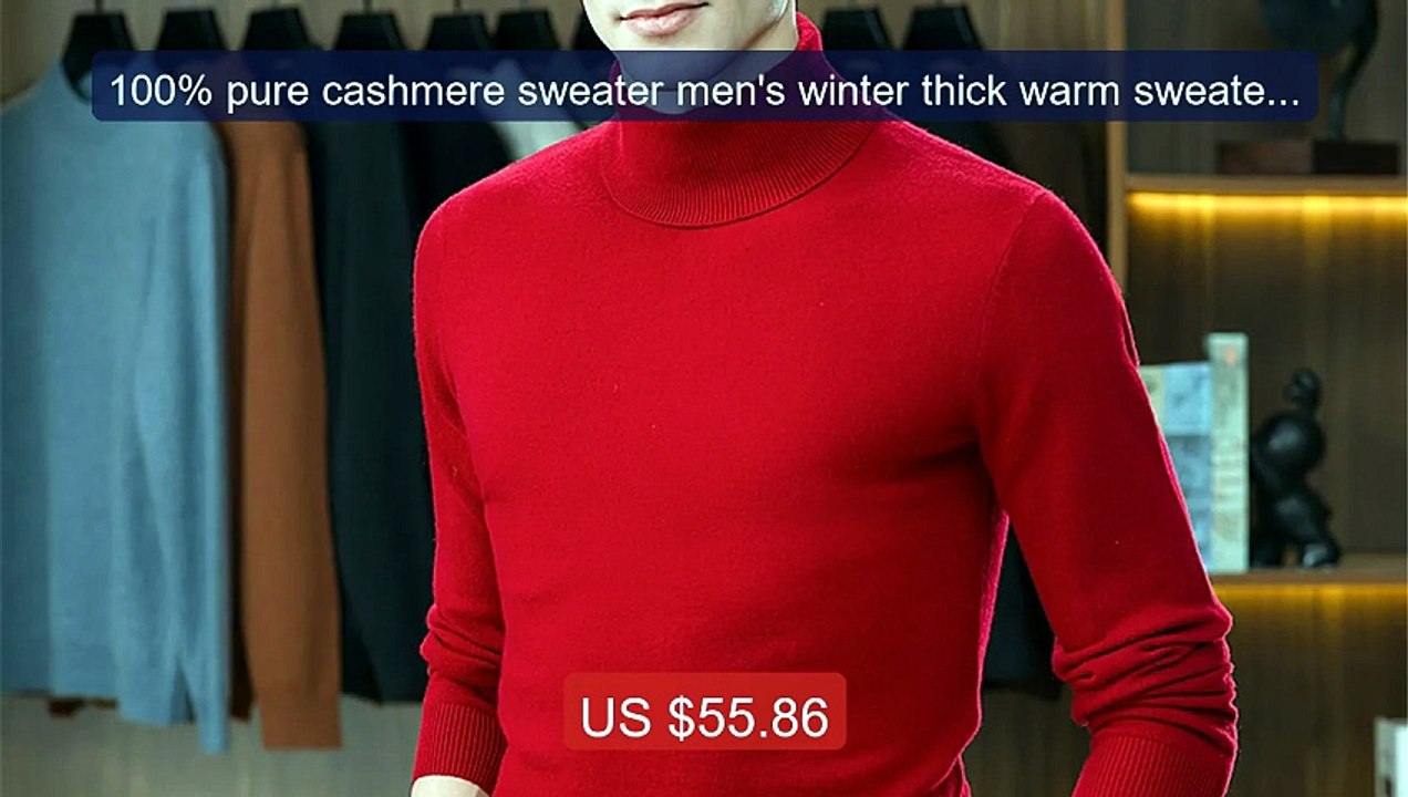 100% pure cashmere sweater men's winter thick warm sweater mi... -- Amazing Value 2026 | Must Have!