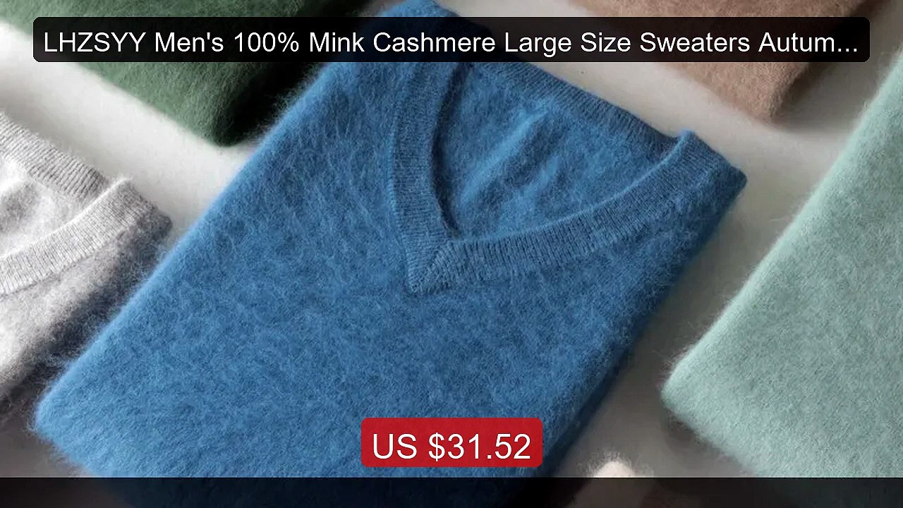 LHZSYY Men's 100% Mink Cashmere Large Size Sweaters Autumn Win... -- Best Buy 2026 | Great Quality!