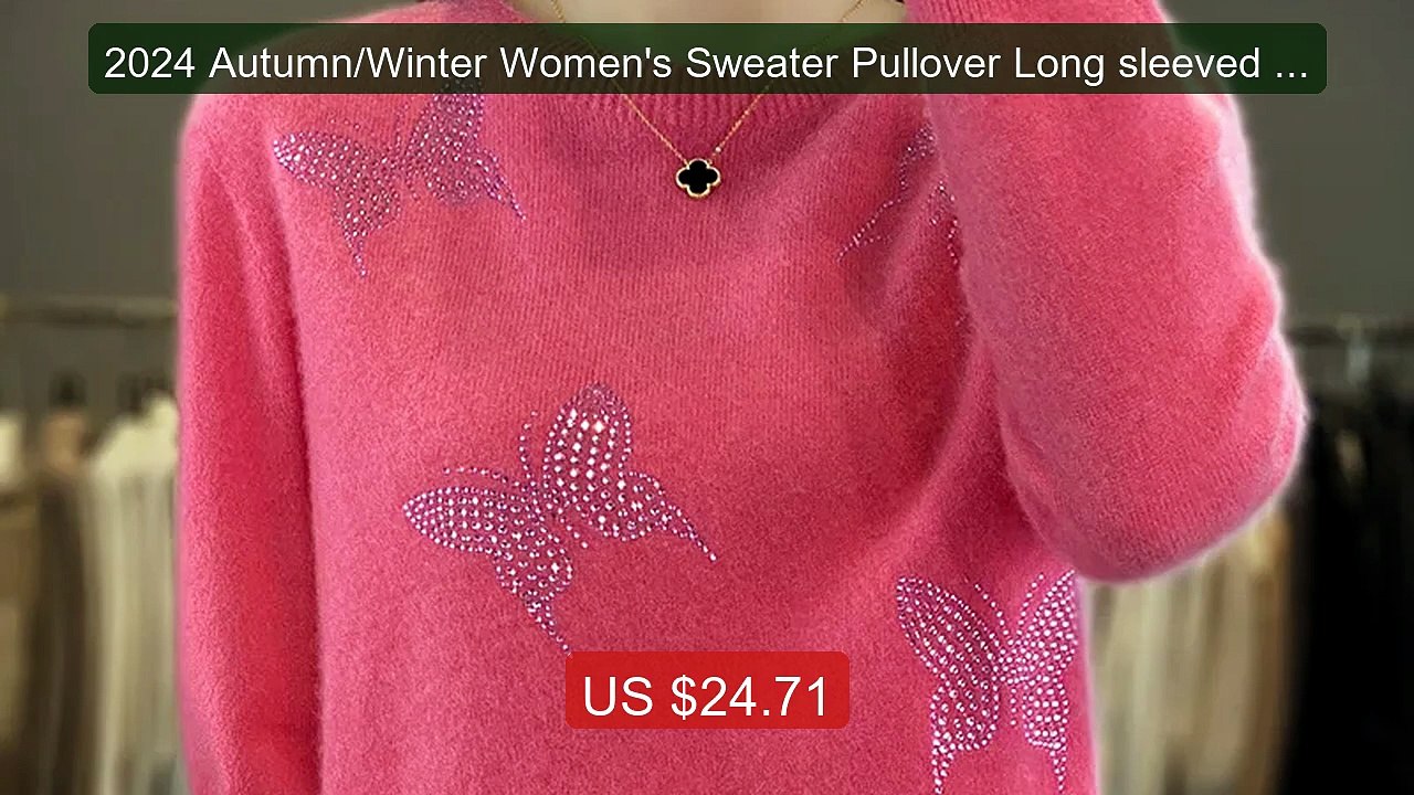 2024 Autumn/Winter Women's Sweater Pullover Long sleeved Round Nec... -- Best Deal 2026 | Shop Now!