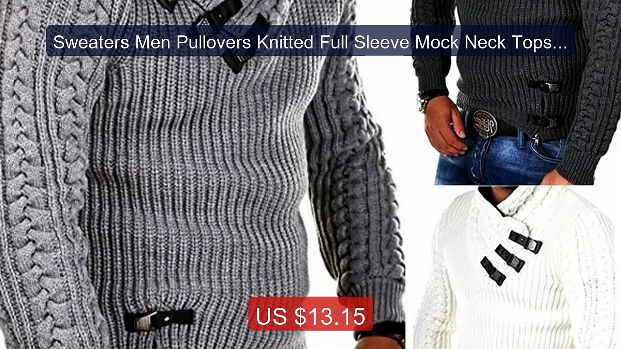 Sweaters Men Pullovers Knitted Full Sleeve Mock Neck Tops K... -- Top Pick 2026 | Unbeatable Price!