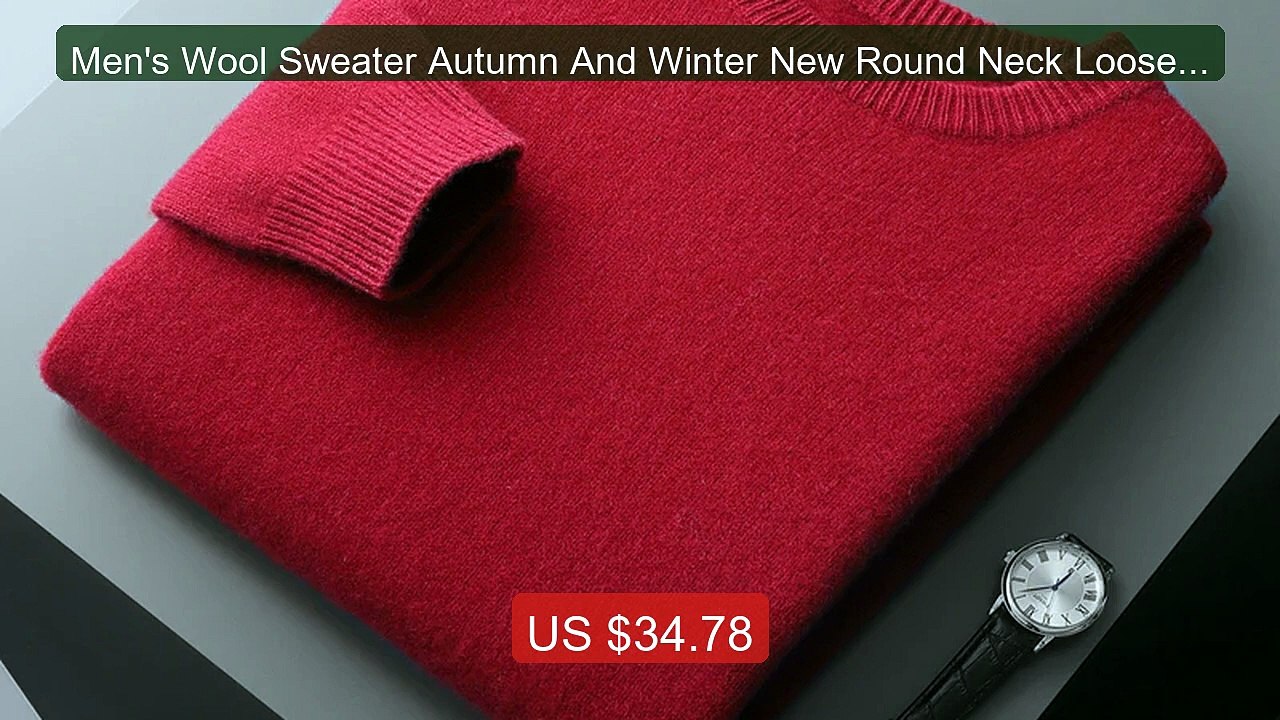 Men's Wool Sweater Autumn And Winter New Round Neck Loose S... -- Top Pick 2026 | Unbeatable Price!