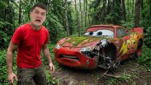 ¡Encontramos un Rayo McQueen abandonado en el bosque! ¿Chocó Rayo McQueen?