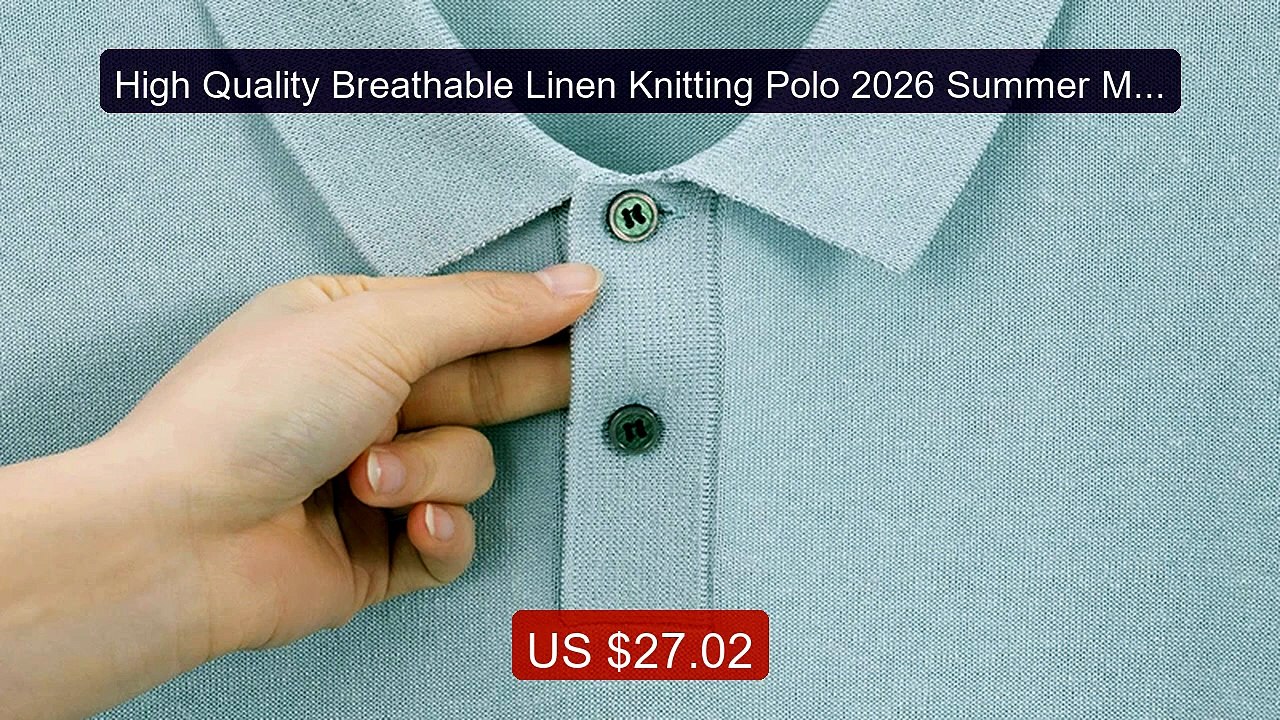 High Quality Breathable Linen Knitting Polo 2026 Summer Men Si... -- Best Buy 2026 | Great Quality!