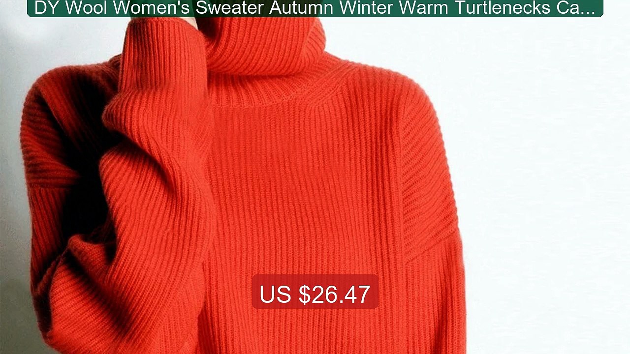 DY Wool Women's Sweater Autumn Winter Warm Turtlenecks Casual ... -- Hot Deal 2026 | Limited Offer!