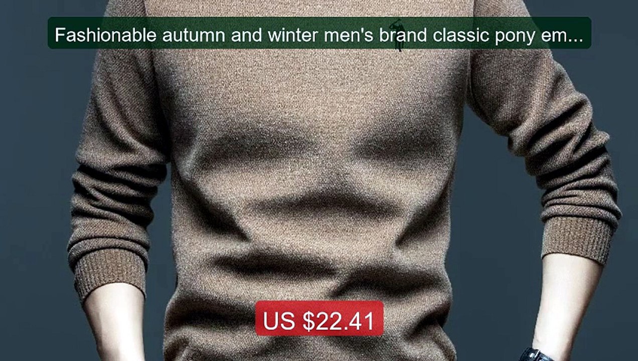 Fashionable autumn and winter men's brand classic pony embr... -- Top Pick 2026 | Unbeatable Price!