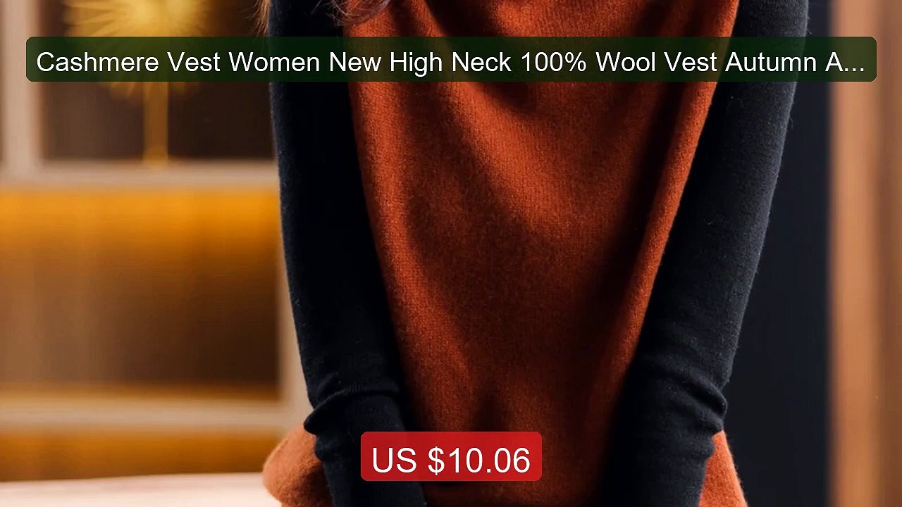 Cashmere Vest Women New High Neck 100% Wool Vest Autumn And Winter... -- Best Deal 2026 | Shop Now!