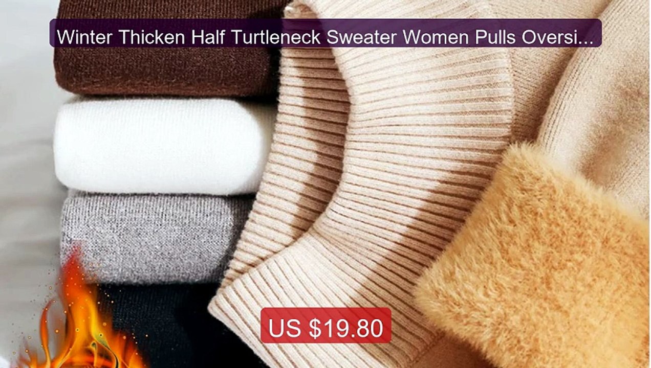 Winter Thicken Half Turtleneck Sweater Women Pulls Oversized 4xl S... -- Best Deal 2026 | Shop Now!