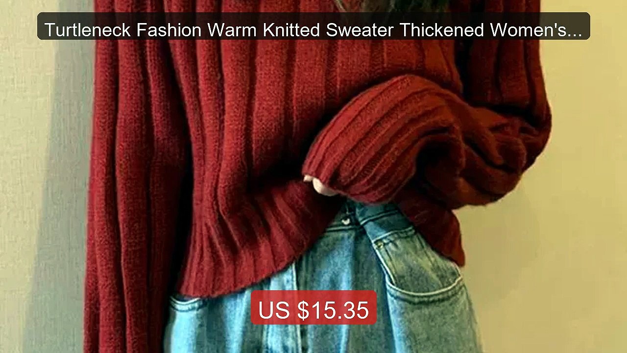 Turtleneck Fashion Warm Knitted Sweater Thickened Women's Casu... -- Hot Deal 2026 | Limited Offer!