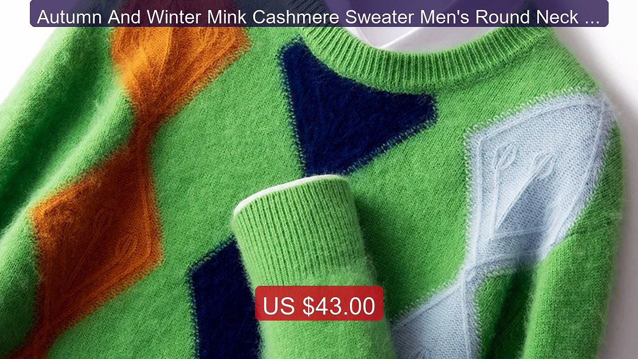 Autumn And Winter Mink Cashmere Sweater Men's Round Neck Thic... -- Amazing Value 2026 | Must Have!
