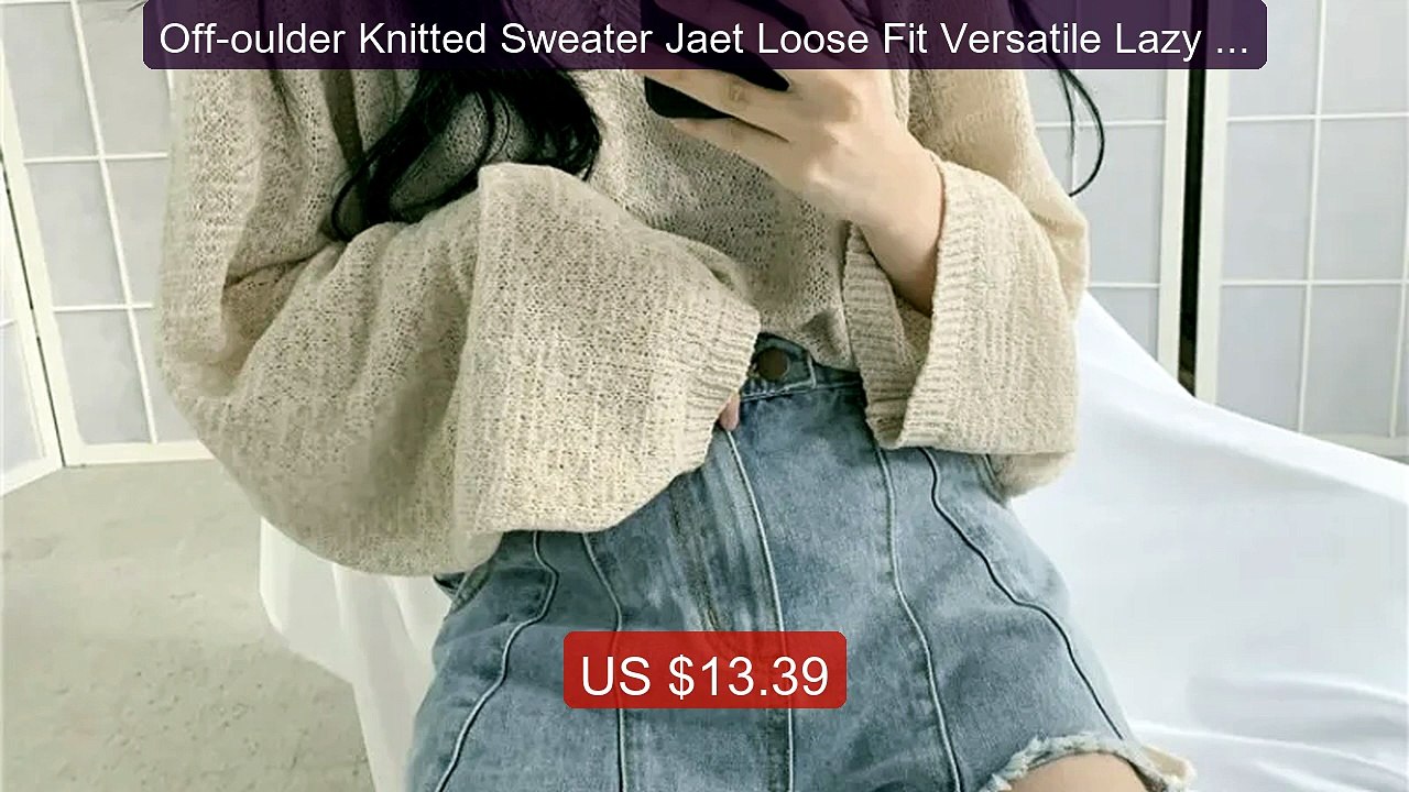 Off-oulder Knitted Sweater Jaet Loose Fit Versatile Lazy Sle ... -- Amazing Value 2026 | Must Have!