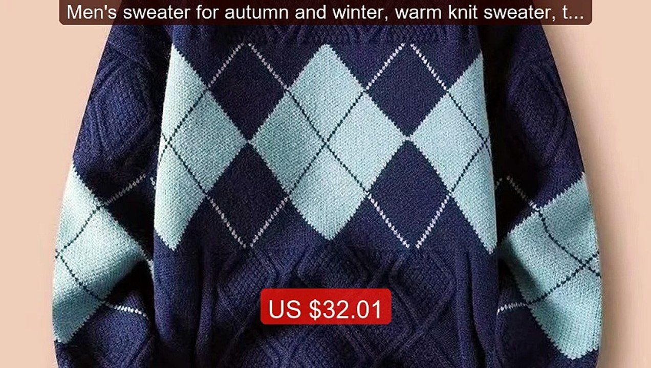 Men's sweater for autumn and winter, warm knit sweater, trendy over... -- Top Rated 2026 | Buy Now!