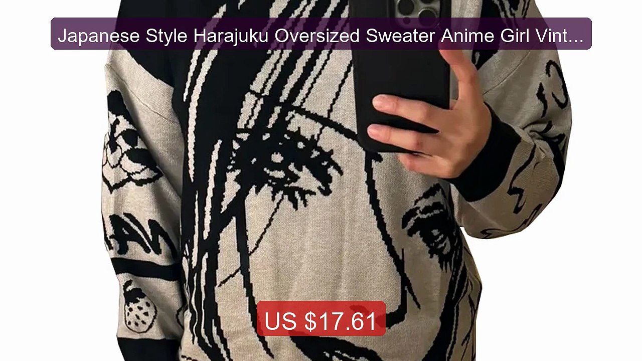Japanese Style Harajuku Oversized Sweater Anime Girl Vintage ... -- Amazing Value 2026 | Must Have!