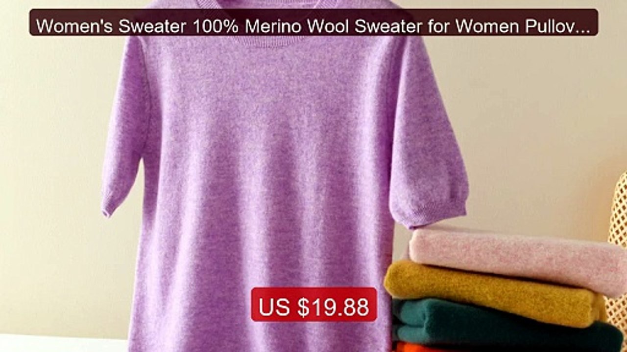 Women's Sweater 100% Merino Wool Sweater for Women Pullover Short ... -- Best Deal 2026 | Shop Now!