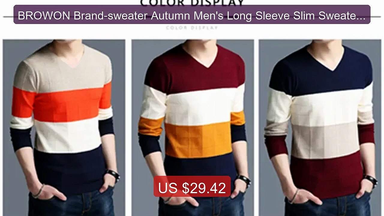 BROWON Brand-sweater Autumn Men's Long Sleeve Slim Sweaters... -- Top Pick 2026 | Unbeatable Price!