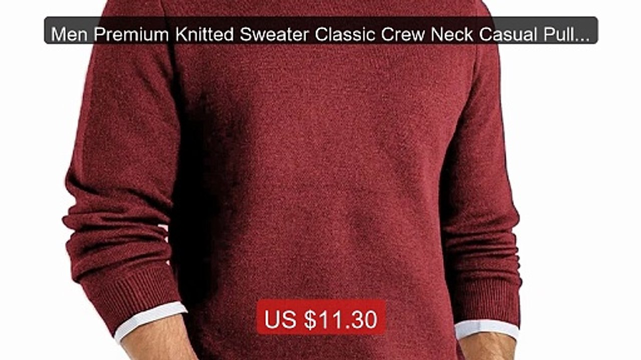 Men Premium Knitted Sweater Classic Crew Neck Casual Pullover... -- Amazing Value 2026 | Must Have!