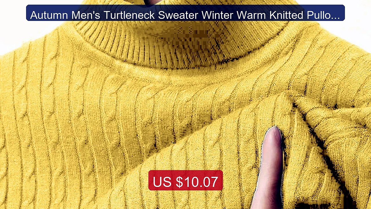 Autumn Men's Turtleneck Sweater Winter Warm Knitted Pullove... -- Top Pick 2026 | Unbeatable Price!
