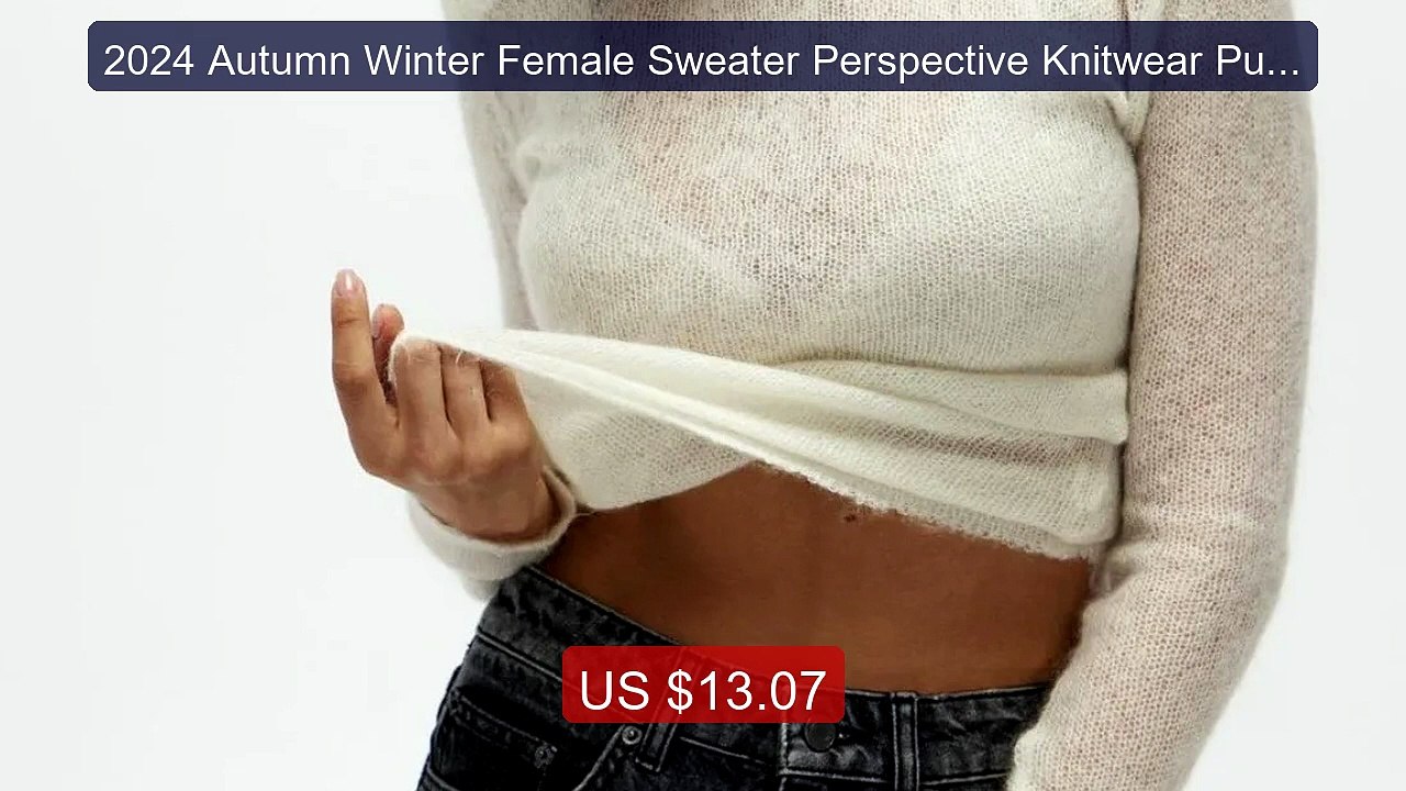 2024 Autumn Winter Female Sweater Perspective Knitwear Pullove... -- Best Buy 2026 | Great Quality!